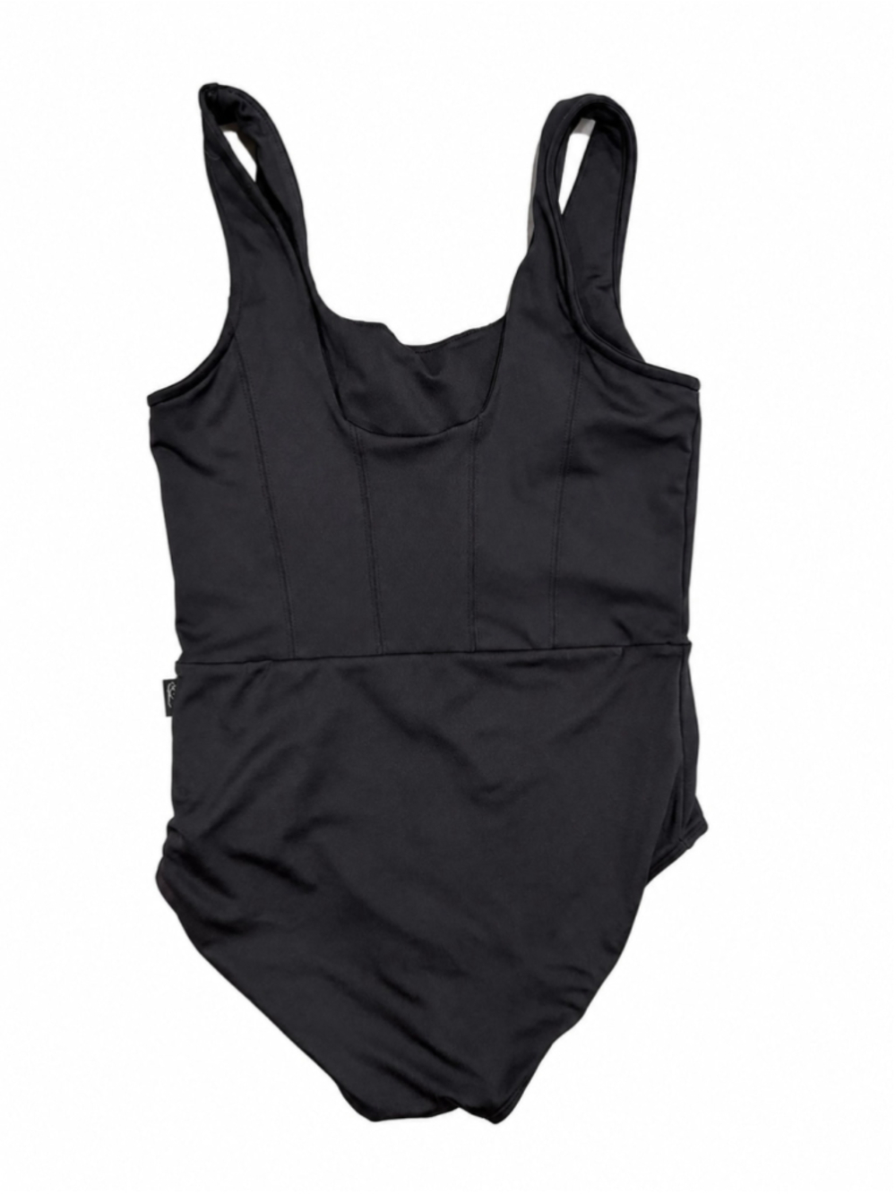 Tiger Friday Black Paneled Dance Leotard Adult Large